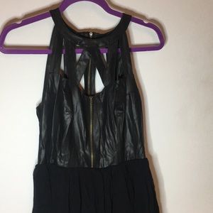 NWT Hot Topic Black goth vinyl top tulle dress m